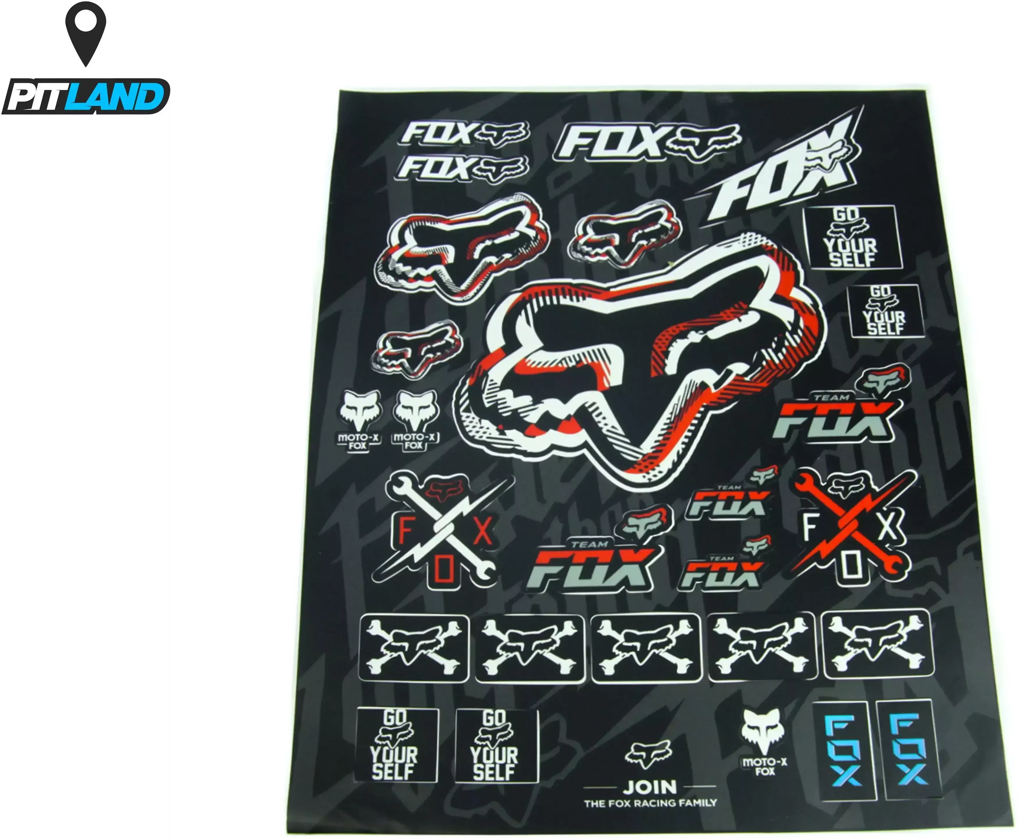 Наклейки Fox Racing A3 винил #1