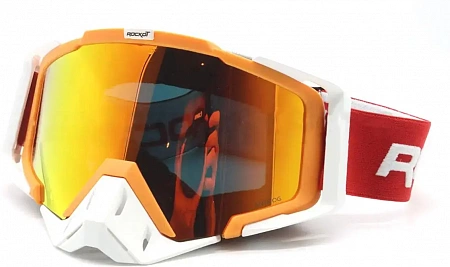 Кроссовые очки ROCKOT RM-323 (оранжевый-белый/оранжевая, REVO Light, Anti-Scratch/Anti-Fog) Кроссовые очки ROCKOT RM-323 (оранжевый-белый/оранжевая, REVO Light, Anti-Scratch/Anti-Fog)